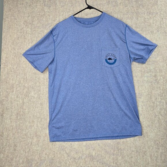 Salt Life Mens UVapor Blue Heather T-Shirt L - Picture 1 of 5